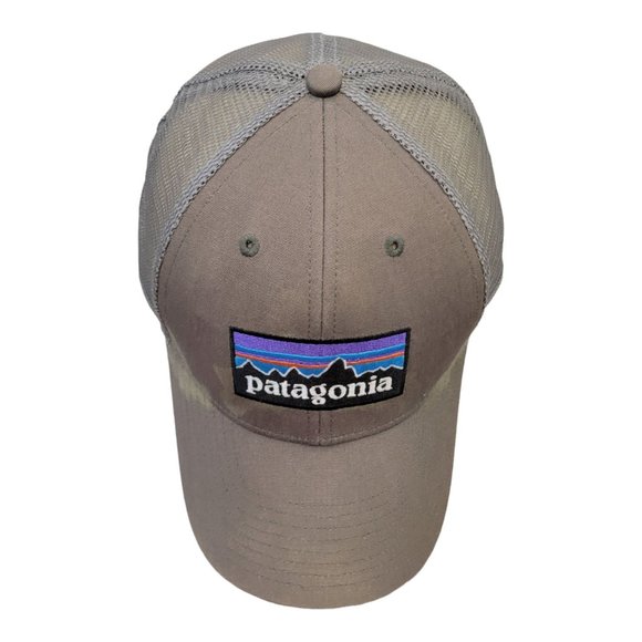 Patagonia Logo Patch Mesh Snapback Cap Trucker Gray Baseball Adjustable Hat - Picture 10 of 11